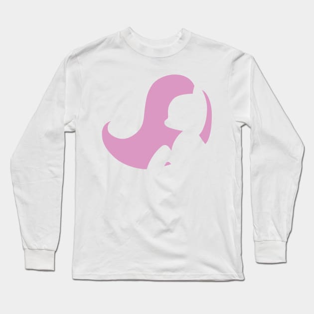 Fluttershy Silhouette Long Sleeve T-Shirt by Knytt